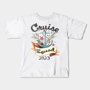 Cruise Squad 2023 Family Cruise Trip Vacation Holiday Kids T-Shirt